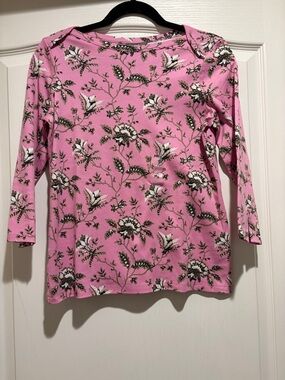 Style & Co. Pink Floral Long Sleeve Blouse